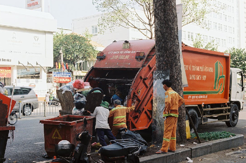 lubricación de los camiones de basura